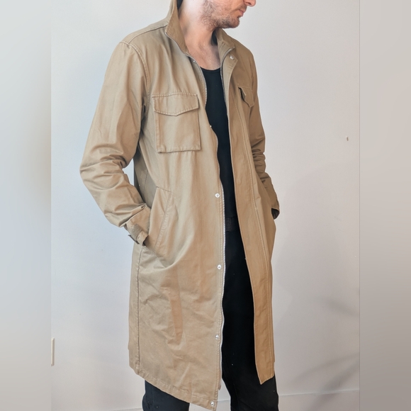 Han Kjobenhavn Double Zipper High Neck Canvas Trench Coat l SS 17 Collection - Picture 3 of 14